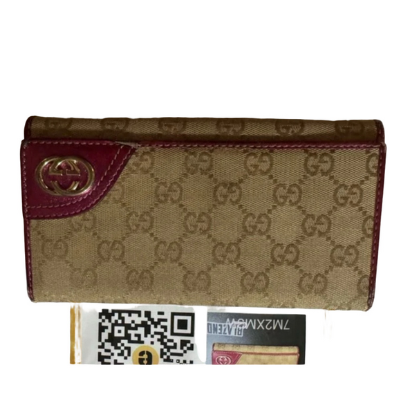Gucci GG Canvas New Britt Long Wallet W/ COA - Picture 2 of 9